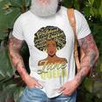 Black African American Melanin Afro Queen June Birthday Unisex T-Shirt Gifts for Old Men