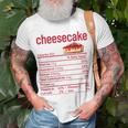 Cheesecake Nutrition Facts Funny Thanksgiving Christmas V3 Unisex T-Shirt Gifts for Old Men