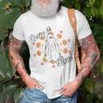 Creep It Real Vintage Ghost Pumkin Retro Groovy T-shirt Gifts for Old Men