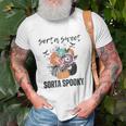 Halloween Sorta Sweet Sorta Spooky Pumpkin Florals Gift Unisex T-Shirt Gifts for Old Men