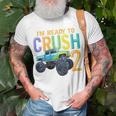 Kids 2 Years Old 2Nd Birthday Monster Truck I Am Ready To Crush 2 Unisex T-Shirt Gifts for Old Men