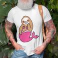 Mermaid Sloth Cute Sloth Unisex T-Shirt Gifts for Old Men