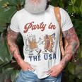 Party In The Usa Hot Dog Love Usa Funny Fourth Of July Unisex T-Shirt Gifts for Old Men