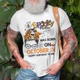 Spooky Mama Born On October 31St Birthday Bun Hair Halloween Unisex T-Shirt Gifts for Old Men
