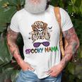 Sunglasses Mama Halloween Messy Bun Skull Witch Mom Spooky Unisex T-Shirt Gifts for Old Men