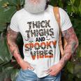 Thick Thighs And Spooky Vibes Leopard Halloween Costume Unisex T-Shirt Gifts for Old Men