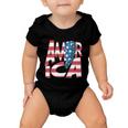 America Usa Flag Patriotic Independence Day 4Th Of July Meaningful Gift Baby Onesie