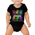 Autism Strong Love Support Educate Advocate Baby Onesie