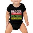 Badger On Saturday Packer On Sunday Tshirt Baby Onesie