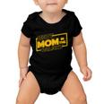 Best Mom In The Galaxy Parody Movie Logo Baby Onesie