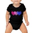 Bisexual Flag Hearts Love Lgbt Bi Pride Baby Onesie