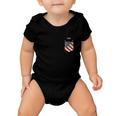 Black Cat In The Pocket Ready For A Hugging 4Th Of July Baby Onesie