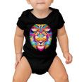 Colorful Abstract Lion Baby Onesie