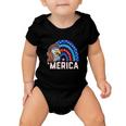 Eagle Mullet 4Th Of July Rainbow American Flag Baby Onesie