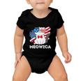 Funny 4Th Of July Great American Flag Cute Cat Baby Onesie