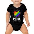 Gay Pride Love Is Love Lgbt Baby Onesie