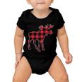 Holiday Plaid Moose Baby Onesie