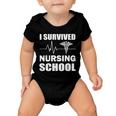I Survived Nursing School Tshirt Baby Onesie