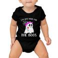 Im Just Here For The Boos Boo Halloween Quote Baby Onesie