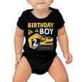 Kids 2 Years Old Boy 2Nd Birthday Gift Boy Toddler Excavator Baby Onesie