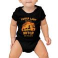 Lunch Lady By Day Witch By Night Halloween Quote Baby Onesie