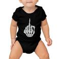 Skull Skeleton Middle Finger Top Mad Angry Rude Guy Funny Gift Scary Tshirt Baby Onesie