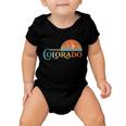 Vintage Colorado Retro Colors Sun Mountains Baby Onesie