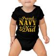 Vintage Proud Navy Dad Baby Onesie