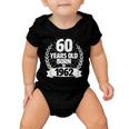 Vintage Wreath 60 Years Old Born In 1962 60Th Birthday Tshirt Baby Onesie