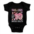 10Th Birthday This Girl Is Now 10 Years Old Double Digits Baby Onesie