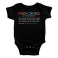 Pro Choice Definition Feminist Rights Funny   Baby Onesie