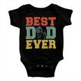 Firefighter Retro Best Dad Ever Firefighter Daddy Happy Fathers Day V2 Baby Onesie