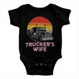 Trucker Truckers Wife Retro Truck Driver Baby Onesie