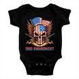 2Nd Amendment Usa Patriotic Skull Baby Onesie