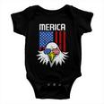 4Th Of July American Flag Bald Eagle Mullet 4Th July Merica Gift Baby Onesie