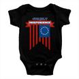 4Th Of July Independence American Flag Baby Onesie