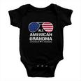 All American Grandma American Flag Patriotic V2 Baby Onesie