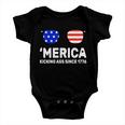 America Kicking Ass Since 1776 Tshirt Baby Onesie