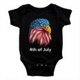 American Bald Eagle Mullet 4Th Of July Funny Usa Patriotic Gift Baby Onesie