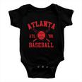 Atlanta Baseball Atl Vintage Brave Retro Baby Onesie