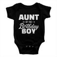 Aunt Of The Birthday Boy Son Matching Family Gift Baby Onesie
