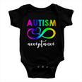 Autism Acceptance Rainbow Tshirt Baby Onesie
