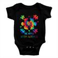 Be Kind Puzzle Pieces Tie Dye Cute Autism Awareness Baby Onesie