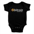 Bitcoin Accepted Here Cryptocurrency Logo Baby Onesie