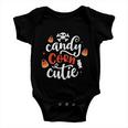 Candy Corn Cutie Halloween Quote V5 Baby Onesie