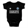 Charlotte North Carolina Soccer Jersey Baby Onesie