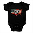 Cheerful Happy Independence Day Artwork Gift Happy 4Th Of July Gift Baby Onesie