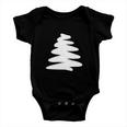 Christmas Trendy Drawing Tree Artistic Baby Onesie