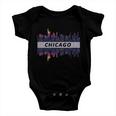 Cool Chicago Skyline Baby Onesie