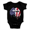 Cute Dripping Lips 4Th Of July Usa Flag Graphic Plus Size Baby Onesie